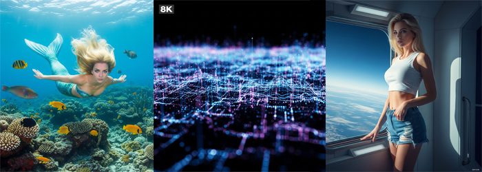 A wide banner collage showcasing diverse creative possibilities with AI.